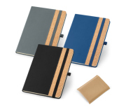   Bloco moleskine em em cortiça e PU, 140 x 210 mm