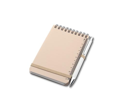 Bloco mini , capa em PP , 60 folhas pautadas. 14,7 x 9 cm