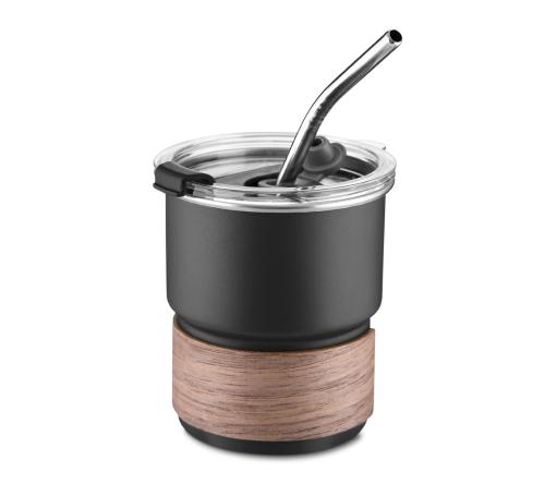 Copo de inox com canudo