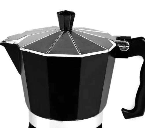 Cafeteira Italiana em Alumínio - Preta - 250ml