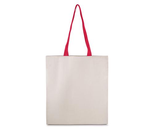 Sacola em Algodão 140g/m² personalizada - (42x38x10cm) alça colorida