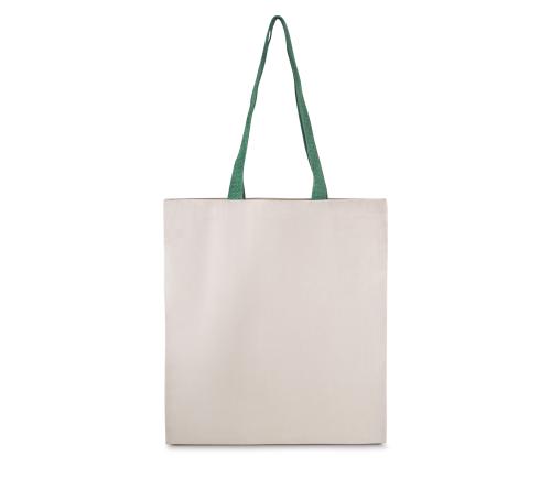 Sacola em Algodão 140g/m² personalizada - (42x38x10cm) alça colorida