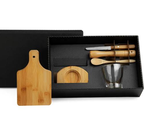 Kit para Caipirinha em Bambu - 0,35 L - 6 Pçs