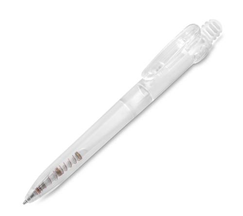 Caneta Plástica Translúcida Retrátil Personalizada