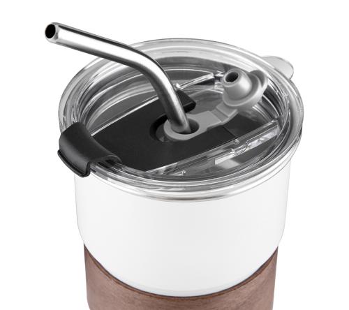 Copo de inox com canudo