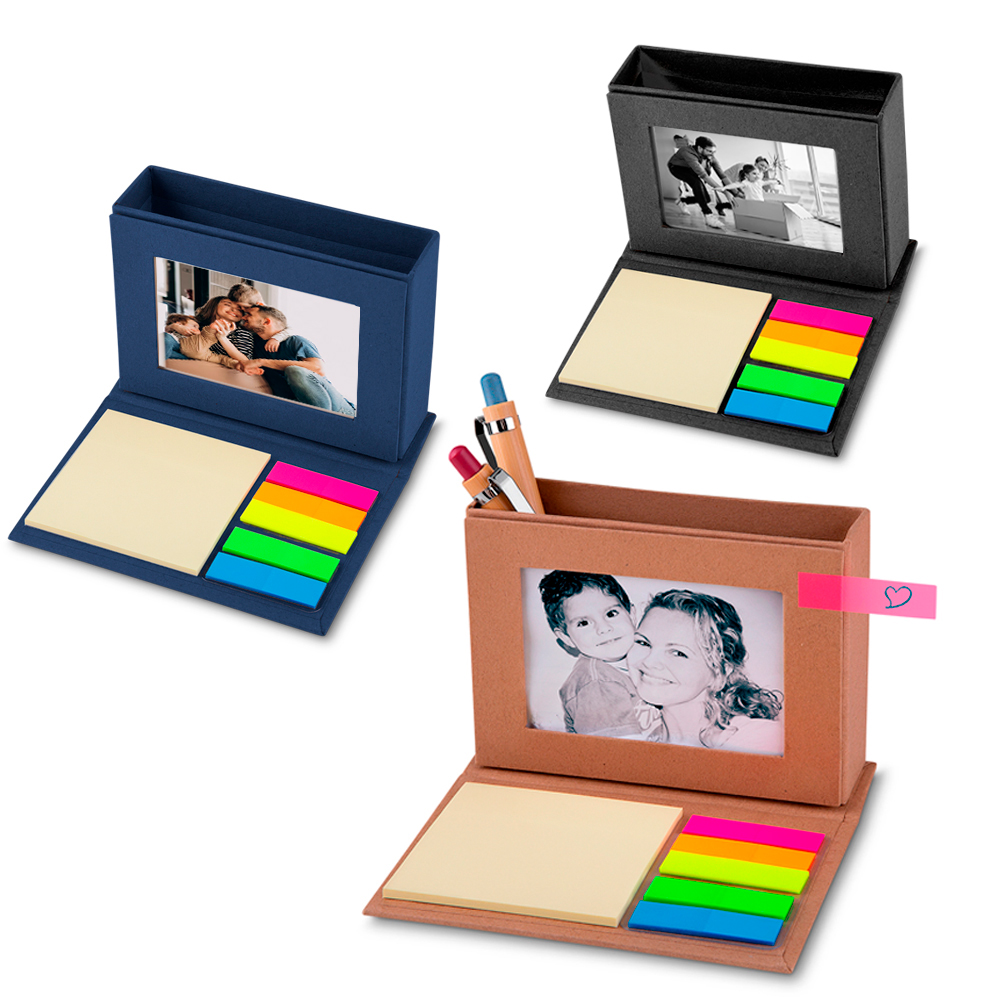Papelaria Blocos personalizados Mini Bloco em Papelão Reciclado com Porta-Retrato