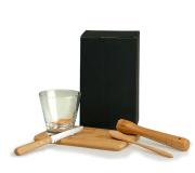   Kit para Caipirinha em Bambu com Tábua e Socador - 5 Pçs