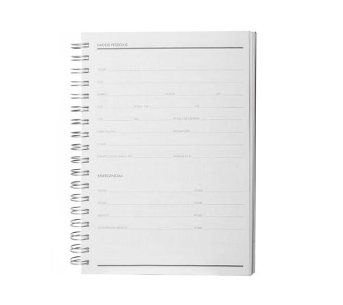 Caderno planner capa em PU com 90 folhas