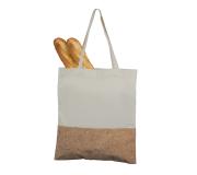   Sacola de Algodão com detalhe em cortiça 140g/m²  39x35 cm