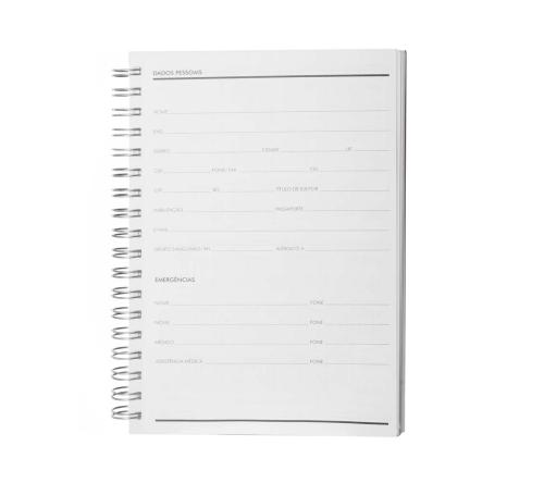 Caderno planner capa em PU com 90 folhas