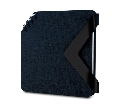 Mini caderno com capa em RPET e fecho magnético