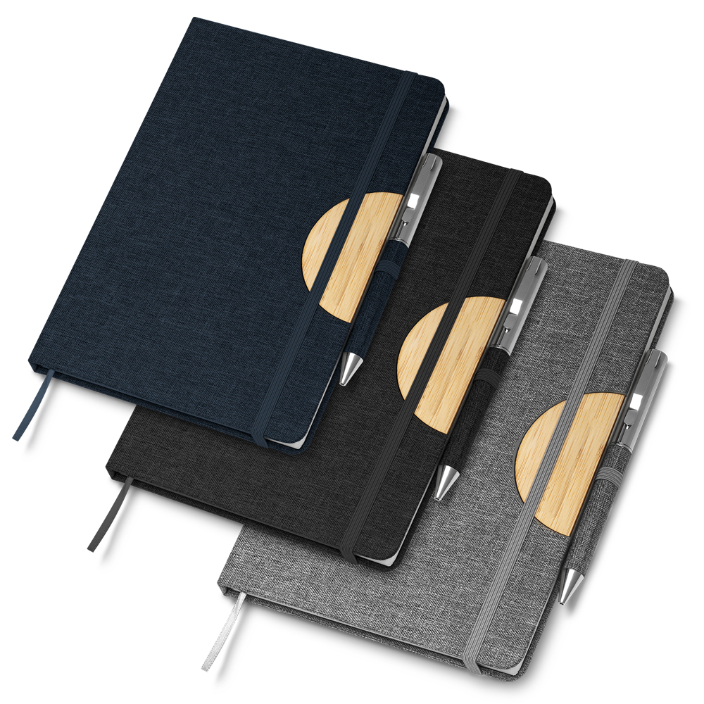   Caderno capa em tecido , com suporte para caneta(não acompanha) 14x21
