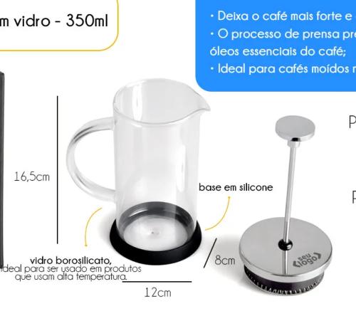 Cafeteira Prensa Francesa em Vidro - 350ml