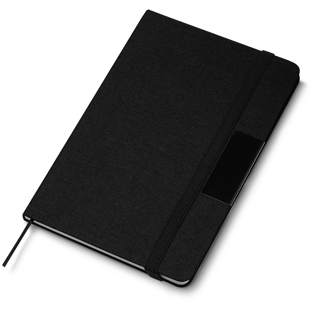 Caderno capa dura em Rpet , 80 folhas pautadas 21x14cm