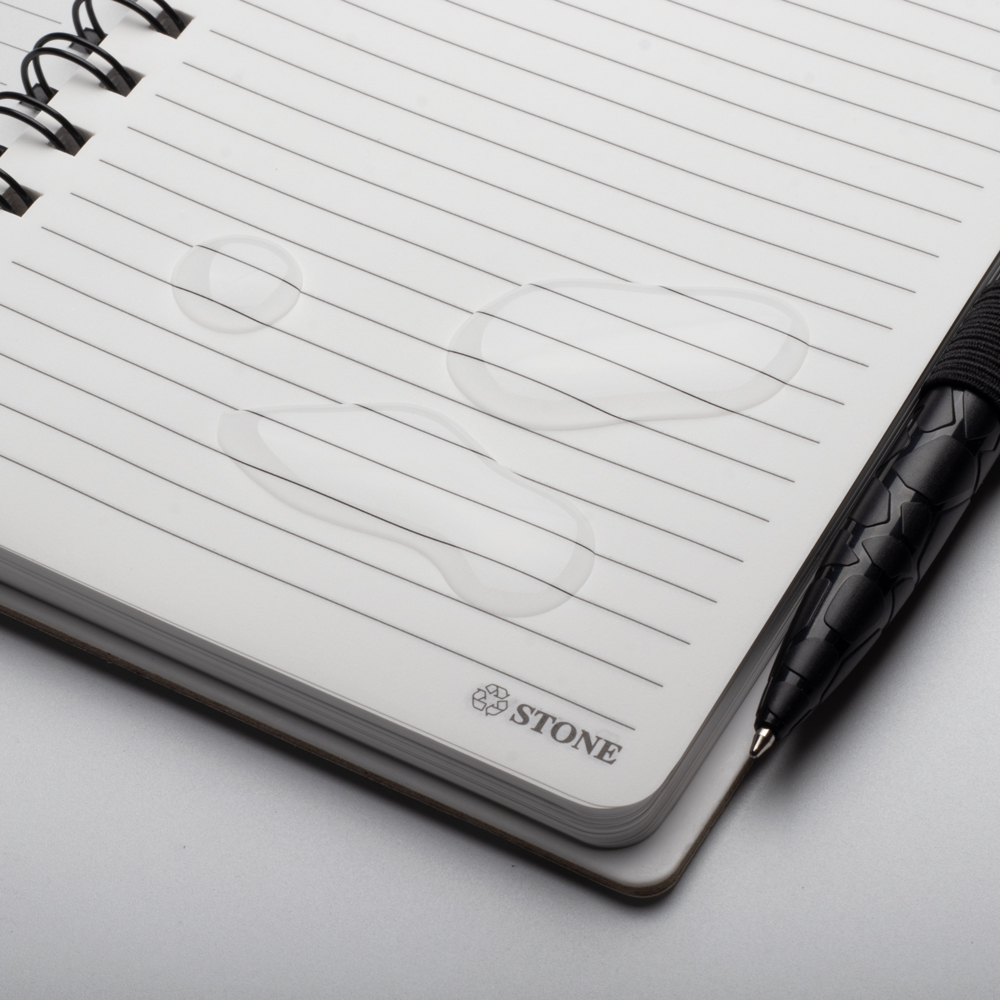 Kit Escritório Personalizado – Caderno e Caneta com Textura de Pedra