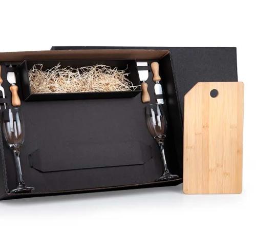 Kit Queijo e Champagne personalizado