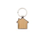   Chaveiro casa em metal e bambu