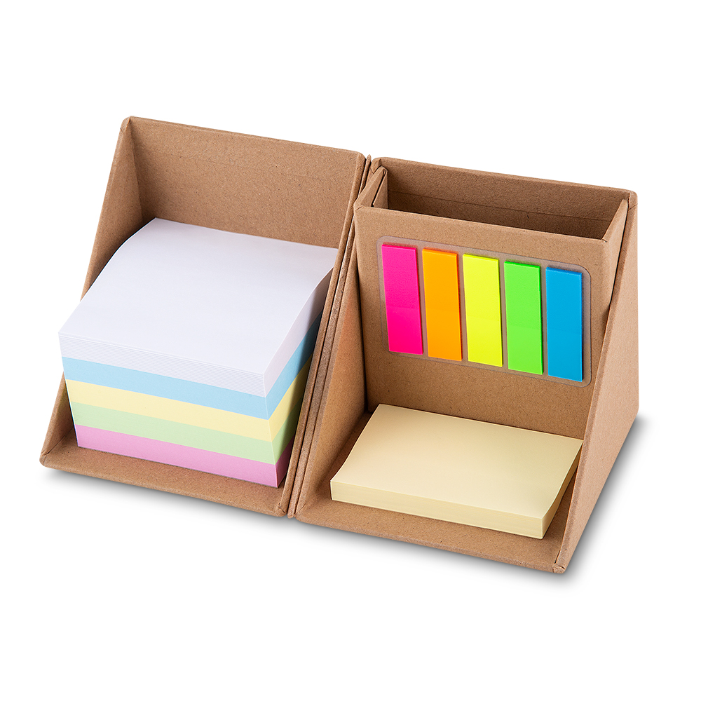 Mini Bloco de Notas em Formato de Cubo – Papelão Reciclado