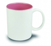   Brinde caneca em cerâmica personalizada interior rosa, FBCA-00340R