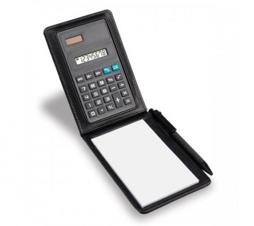 Calculadora solar com bloco de anotações