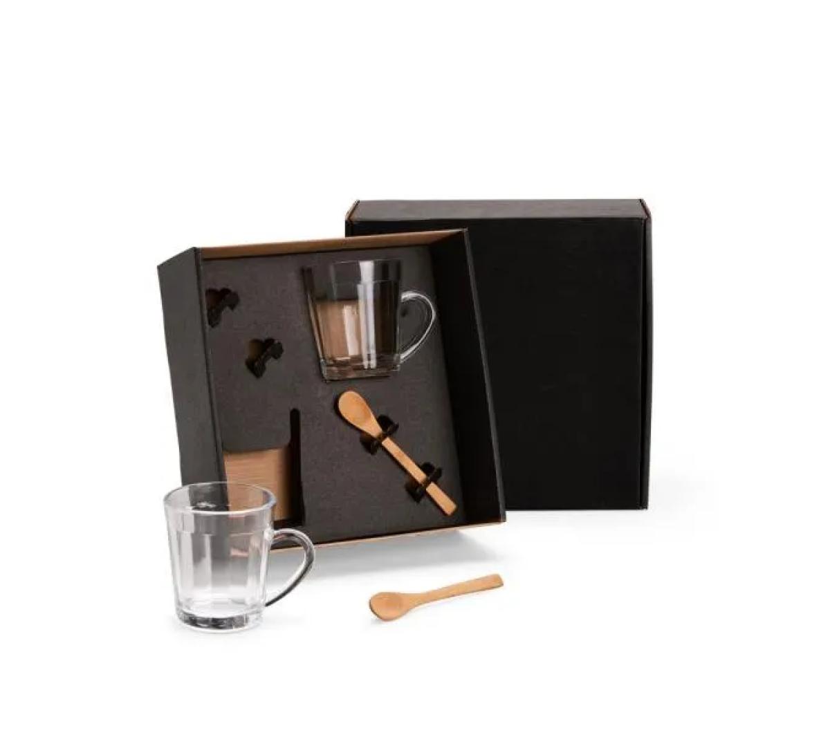 Cozinha e afins Canecas personalizadas Kit de Canecas com Colheres - 4 Pçs