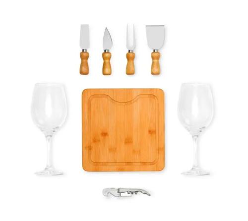Kit para Queijo e Vinho Personalizado - 8 Pçs