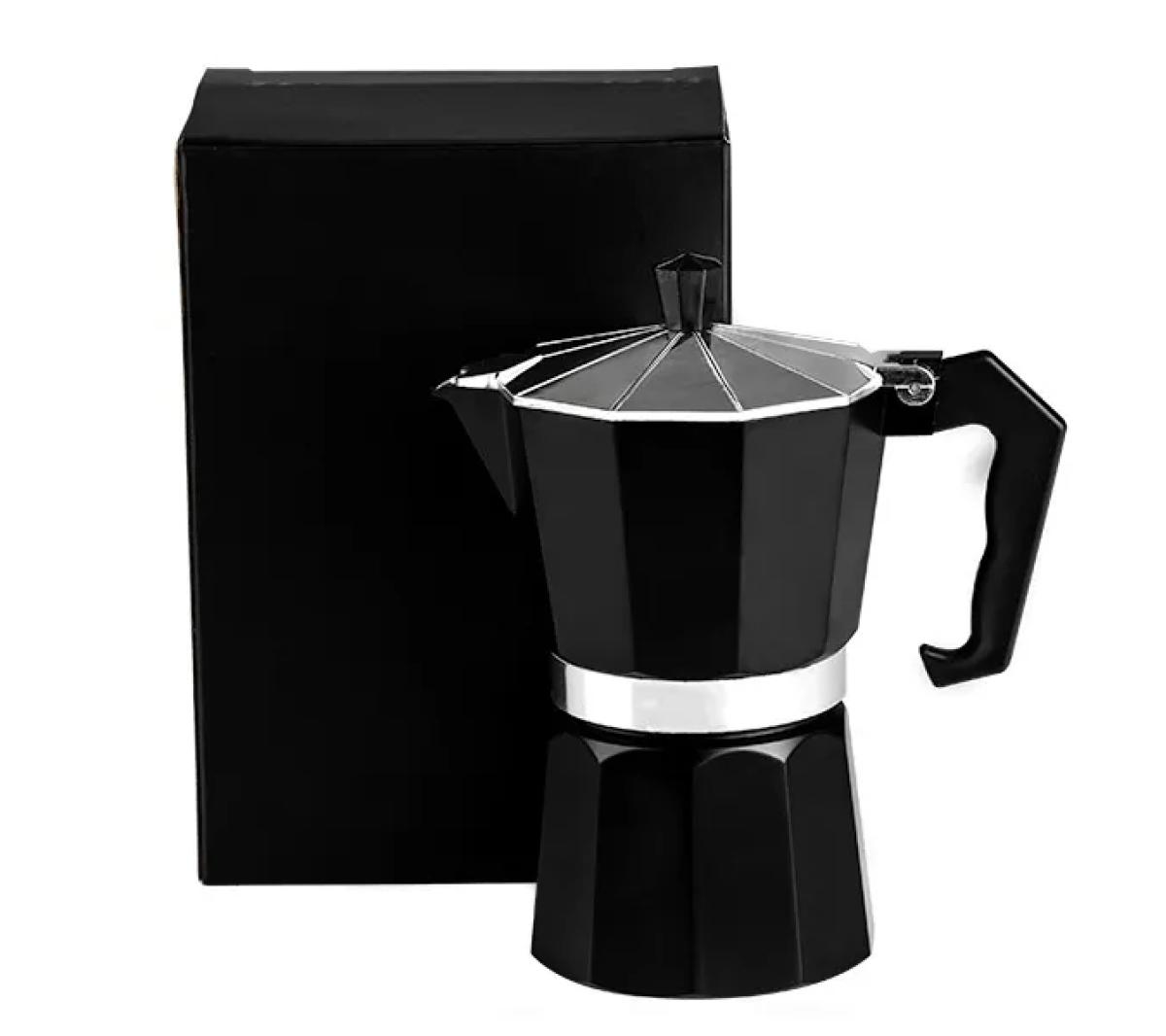 Cozinha e afins Kit café personalizado Cafeteira Italiana em Alumínio - Preta - 250ml