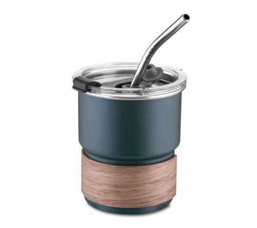 Copo de inox com canudo