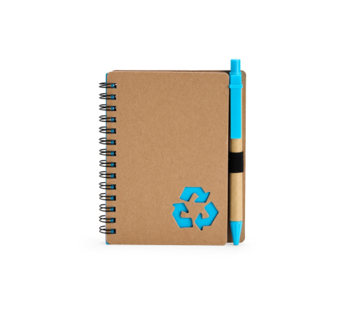 Bloco ecológico com caneta - 10x13 cm folhas pautadas