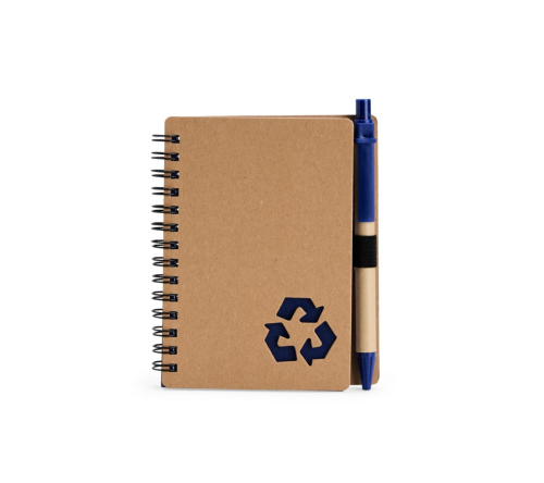 Bloco ecológico com caneta - 10x13 cm folhas pautadas