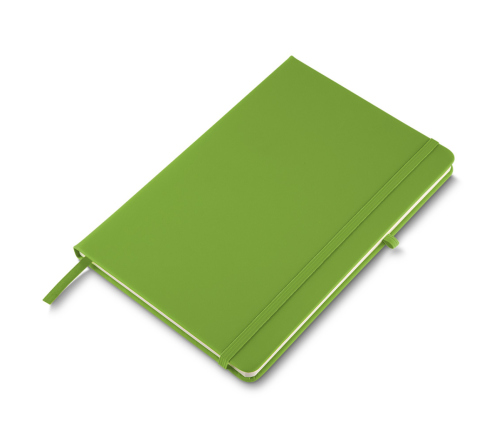 Bloco moleskine 14x21 cm folhas pautadas.
