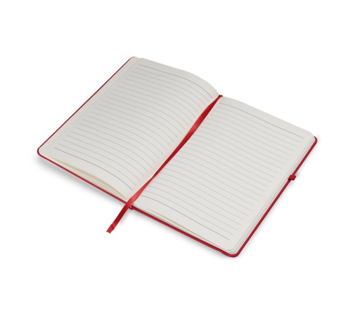 Bloco moleskine 14x21 cm folhas pautadas.