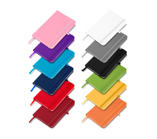 Bloco moleskine 14x21 cm folhas pautadas.