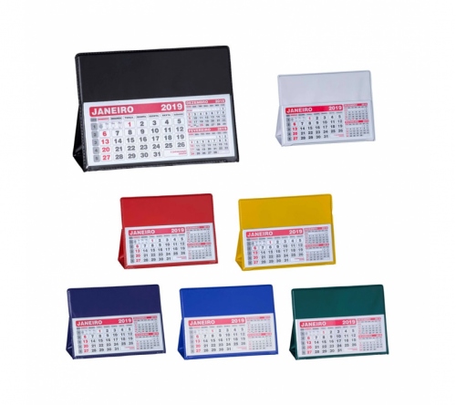 Brinde calendário de mesa pequeno em PVC - FBCL-0042L