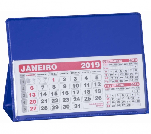 Brinde calendário de mesa pequeno em PVC - FBCL-0042L