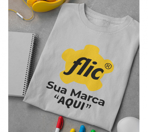 Brinde camiseta personalizada algodão fio 30.1 - mescla - FBCF-0014