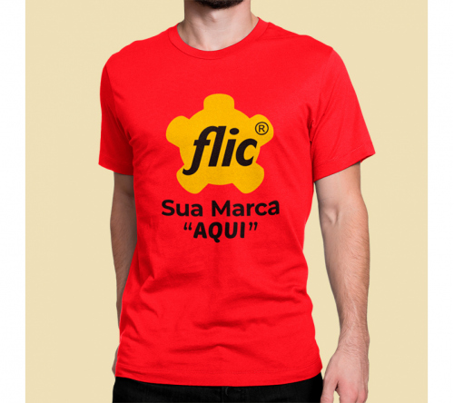 Brinde camiseta personalizada algodão fio 30.1 - vermelha - FBCF-0015
