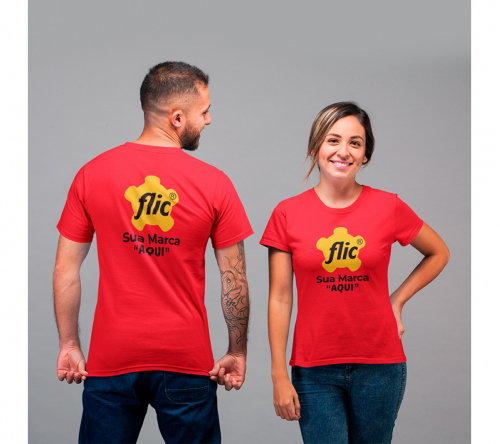Brinde camiseta personalizada algodão fio 30.1 - vermelha - FBCF-0015