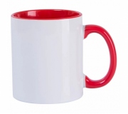   Brinde caneca em cerâmica personalizada, interior vermelho FBCA-00340VR