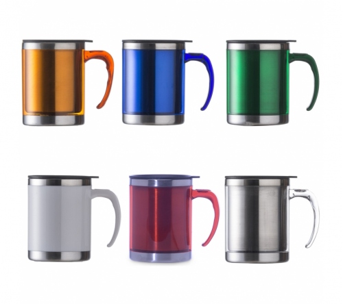 Brinde caneca metálica 400 ml personalizada