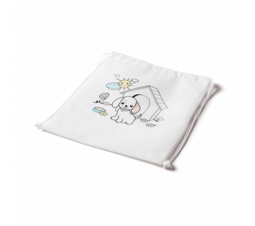 Brinde mochila tipo saco para colorir