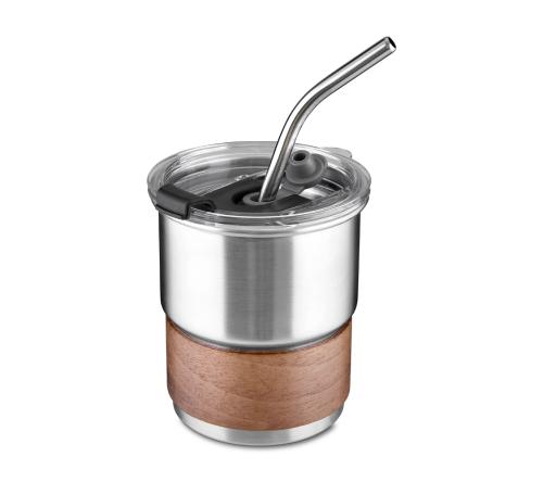 Copo de inox com canudo