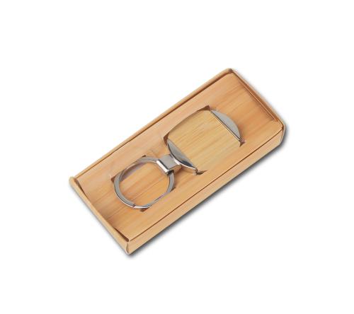 Brinde chaveiro executivo em bambu personalizado