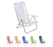 Sol & Chuva Brindes de verão Cadeira de praia reclinável em alumínio - Personalizada