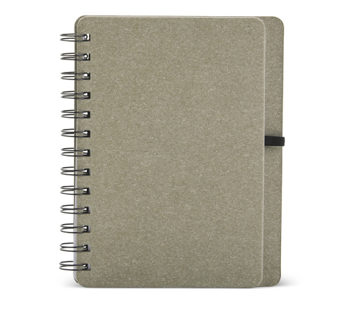 Caderno capa kraft com porta caneta 17x13cm