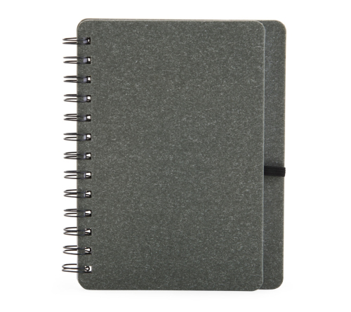 Caderno capa kraft com porta caneta 17x13cm