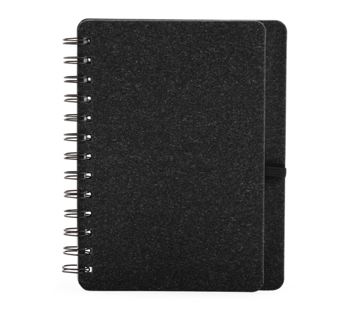 Caderno capa kraft com porta caneta 17x13cm
