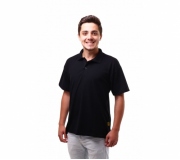   Camisa golo polo personalizada malha piquet preta - FBPP-00896