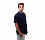 Vestuário Camisetas personalizadas Camisa golo polo personalizada malha piquet azul escuro - FBPP-00899