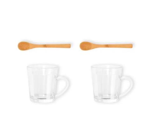 Kit de Canecas com Colheres - 4 Pçs